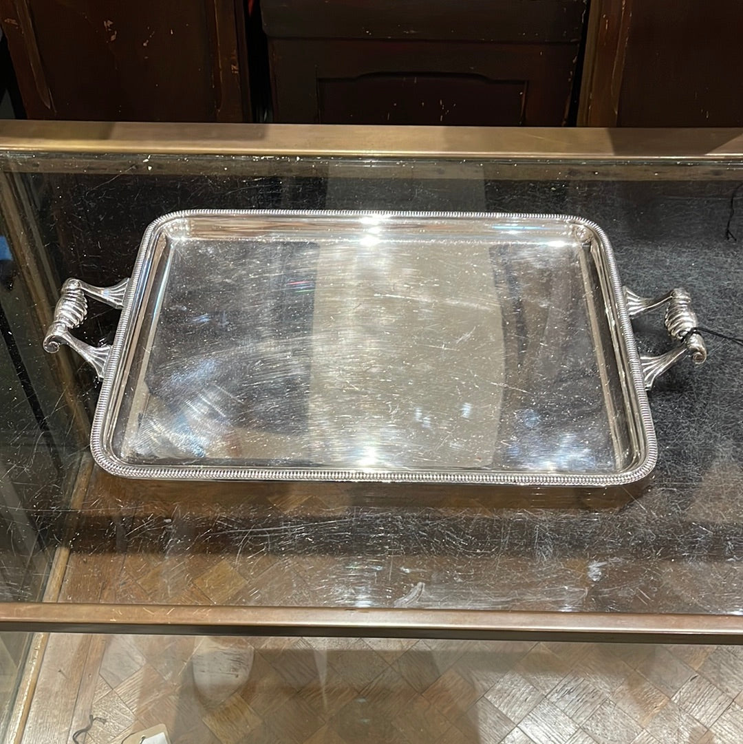 CA03 Silver Plate Tray with Handles