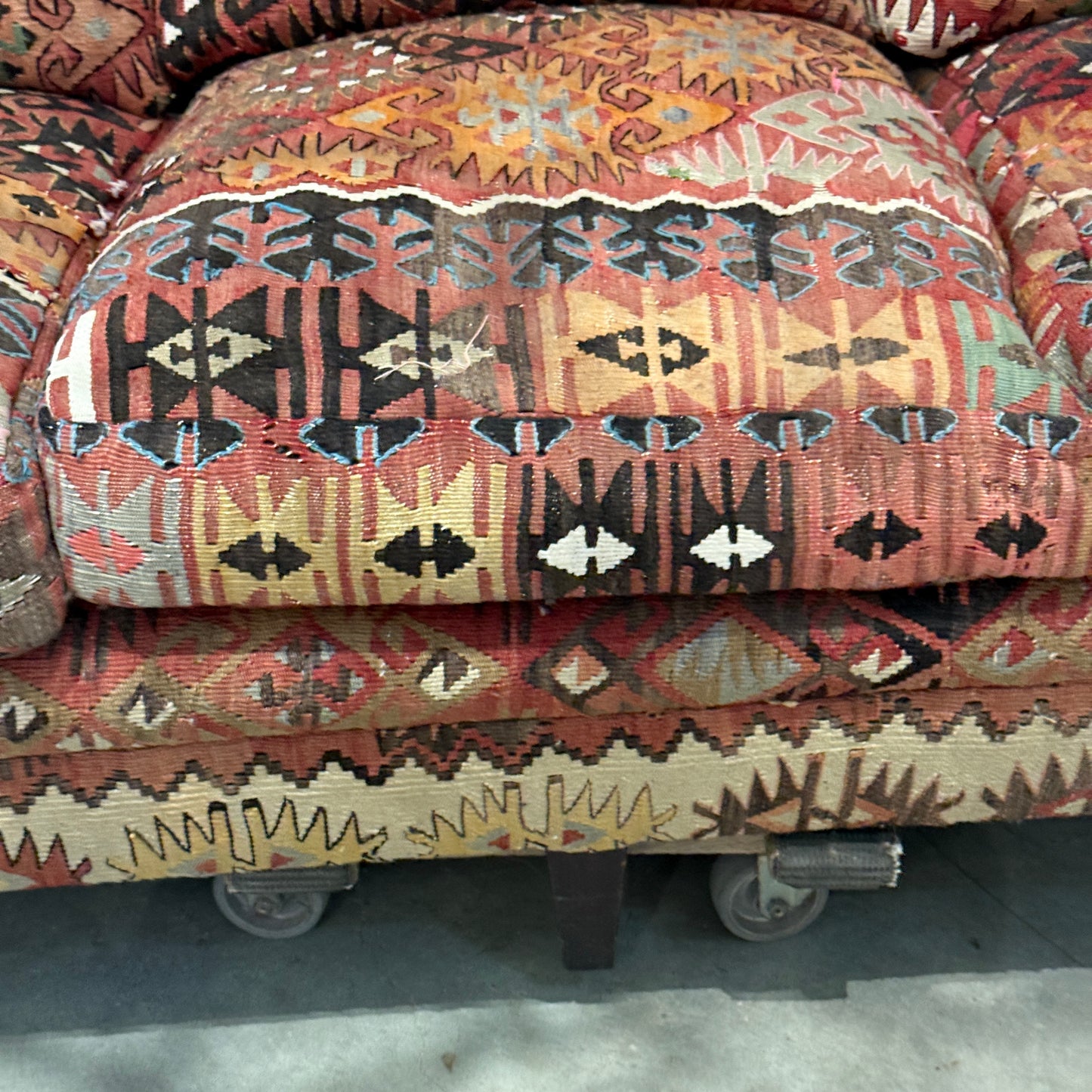 George Smith Anatolian Kilim Upholstered Sofa from Smith Workshop
