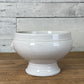 Large White Ironstone Lion Head Centerpiece Bowl on Pedestal