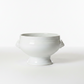 Large White Ironstone Lion Head Centerpiece Bowl on Pedestal