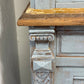 Blue 2 piece French Cabinet with Glass Doors