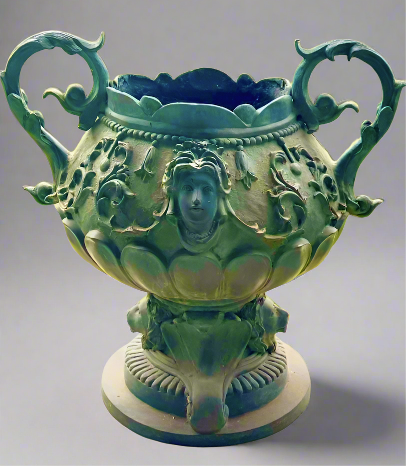 Green Bronze Urns