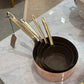 Heavy Antique Copper Cookware Set - 4 Pieces