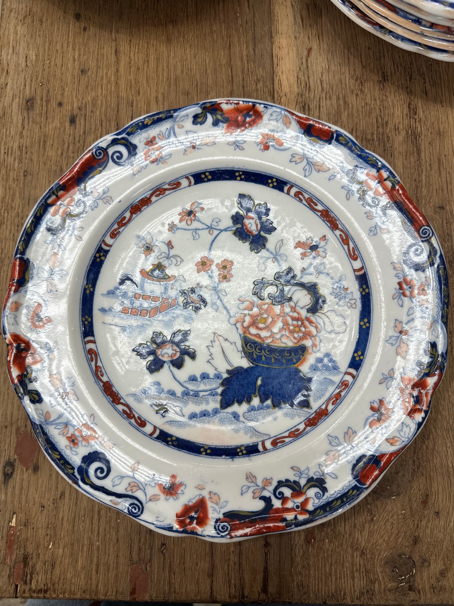 Minton  Stone China Amherst Japan Imari Style Dinner Plate 10 1/4