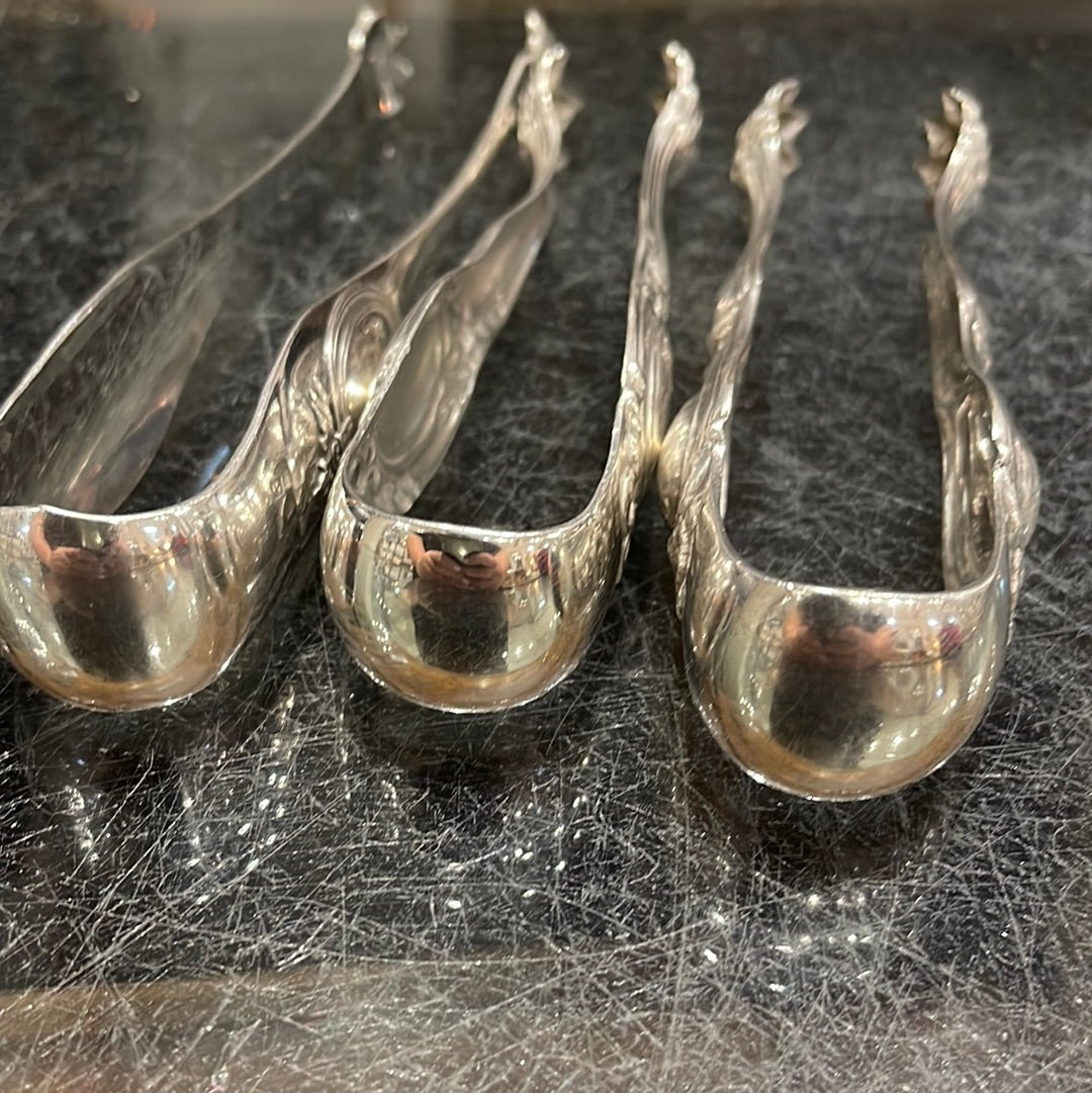 Silver Plate Ice Tongs