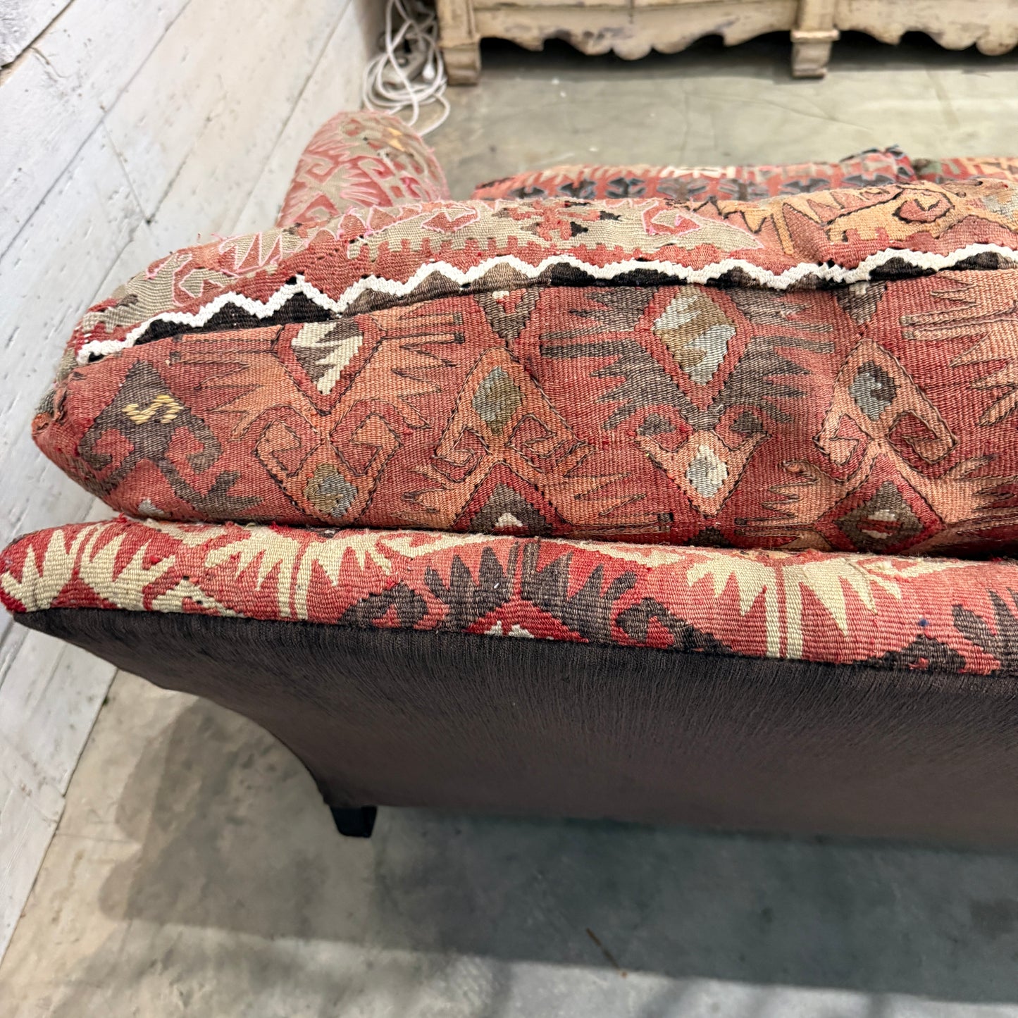 George Smith Anatolian Kilim Upholstered Sofa from Smith Workshop