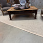 French Oak Coffee Table with Turned Legs and Drawer