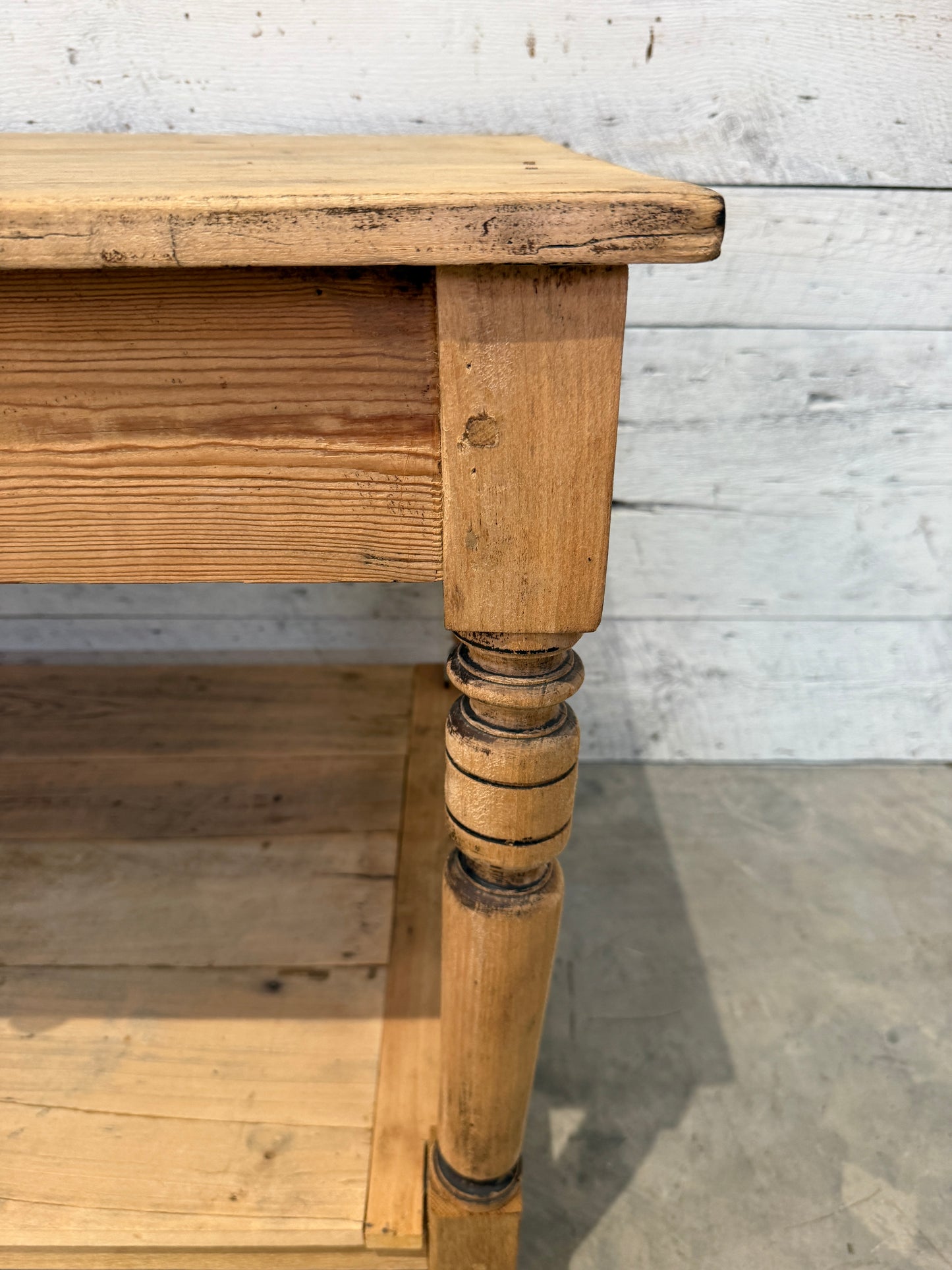 Almost 10' Long French Bleached Mid 19th Century Draper’s Table