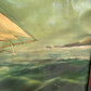 19th C. Maritime Ship Sailor's Painted on Sailcloth MCM