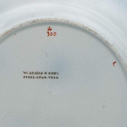 W. Adams & Sons Cobalt Ground Ironstone