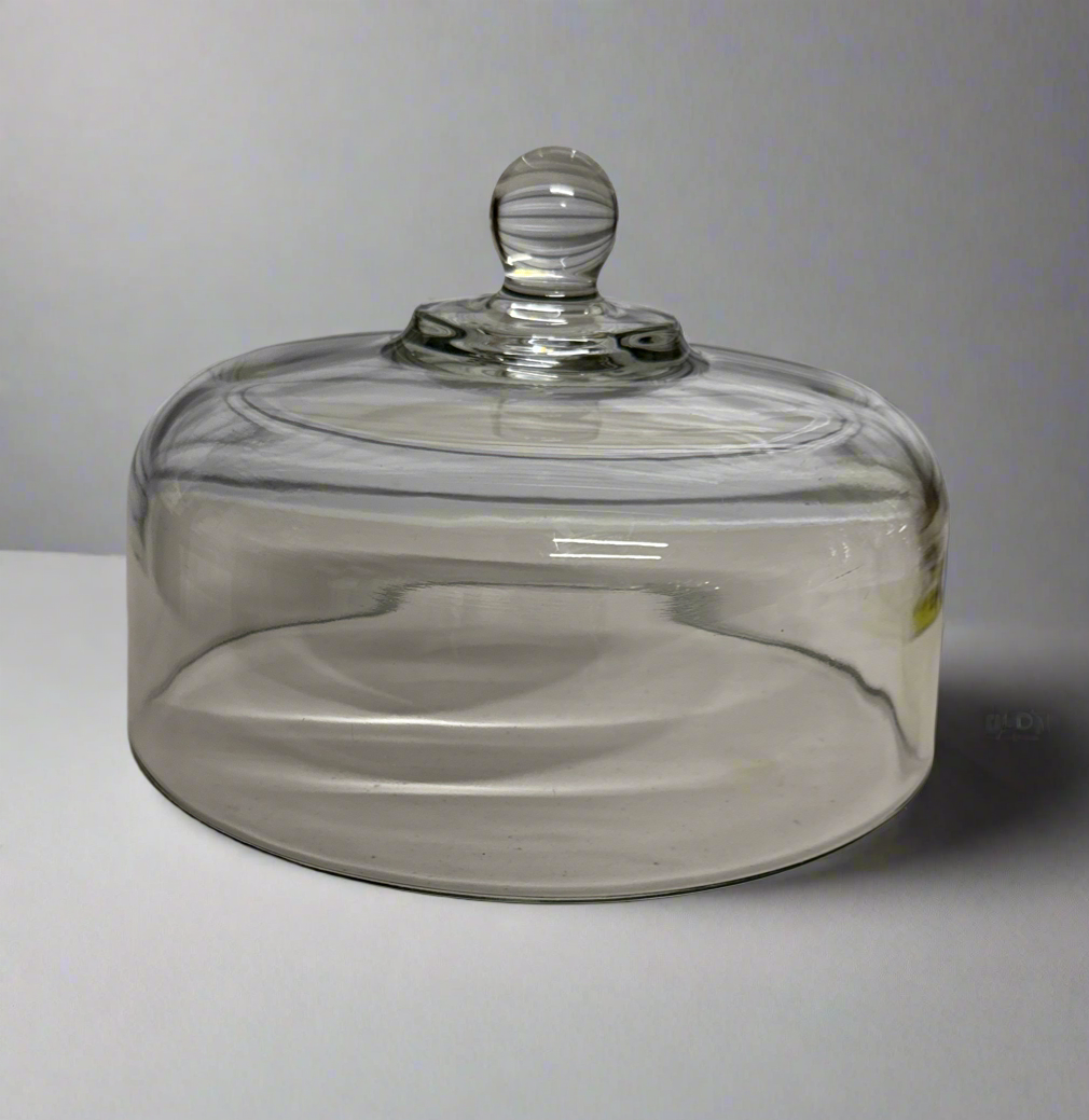 Vintage 10" Clear Glass Cheese or Cake Dome