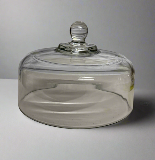 Vintage 10" Clear Glass Cheese or Cake Dome