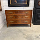 French Louis XVI Style Marble Top Chest / Commode with Fluted Details