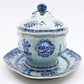 Chinese Export Blue and White Tureen with Lid and Platter