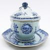 Chinese Export Blue and White Tureen with Lid and Platter