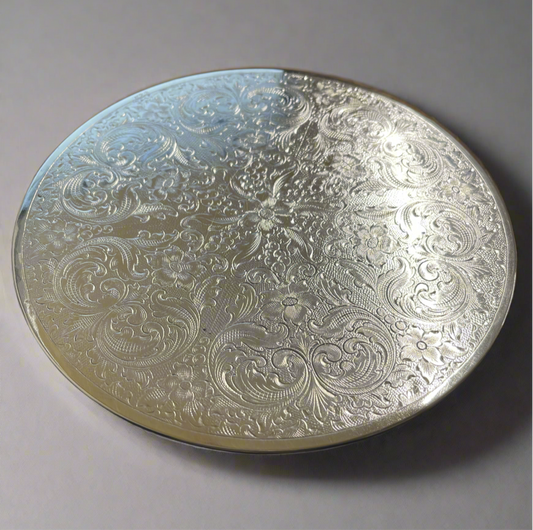Silver Plate Round Serving Plates or Trivets 8.125”