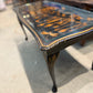 Chinoiserie Black Coffee Table with Botanical Motif