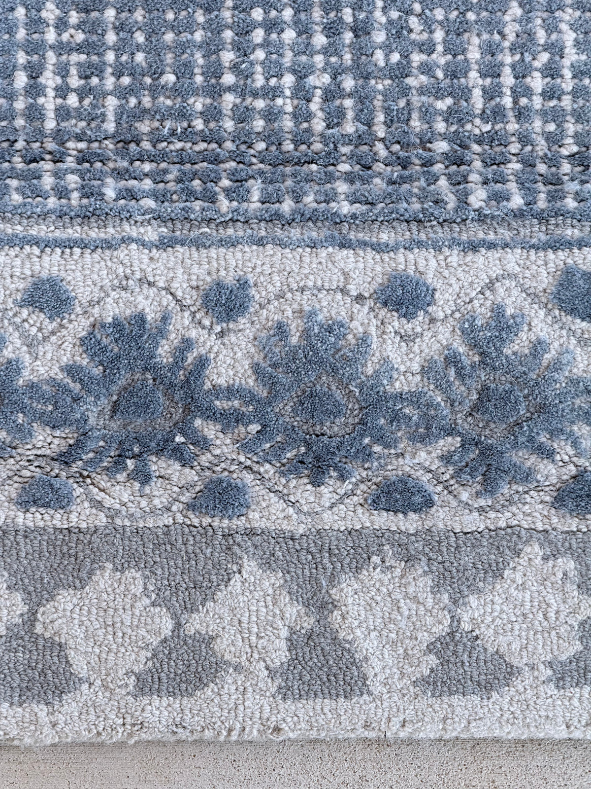 #119 Brooks Brothers Blue Border Rug