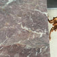 Marble Top Bistro Table 1890 - Rose Top White Base