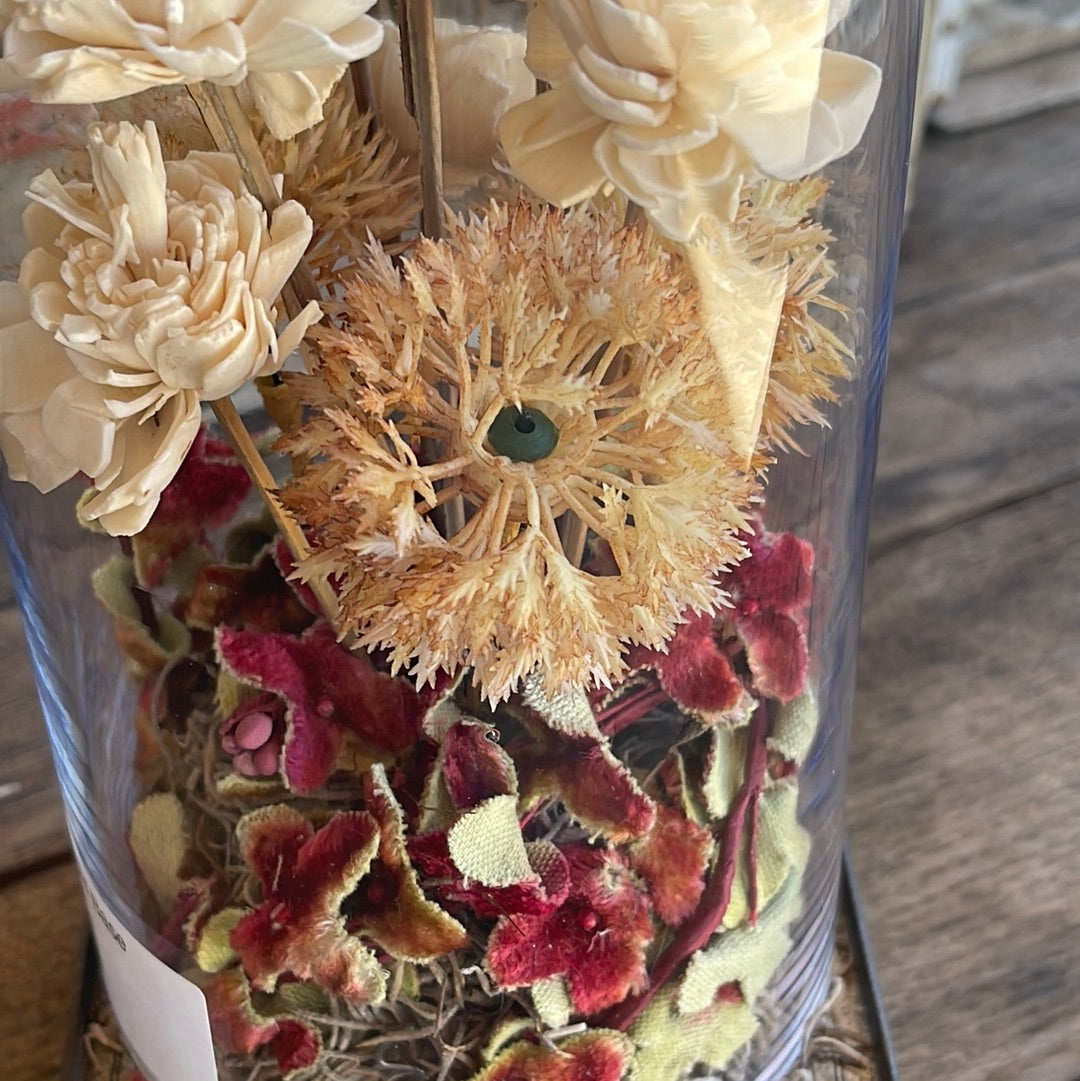 Dome with Flowers Gold Base