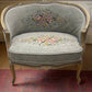 Louis XVI Needlepoint Chair and a Half or Setee