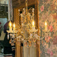 5 Arm Orange Tear Drops Chandelier