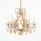 5 Arm Orange Tear Drops Chandelier