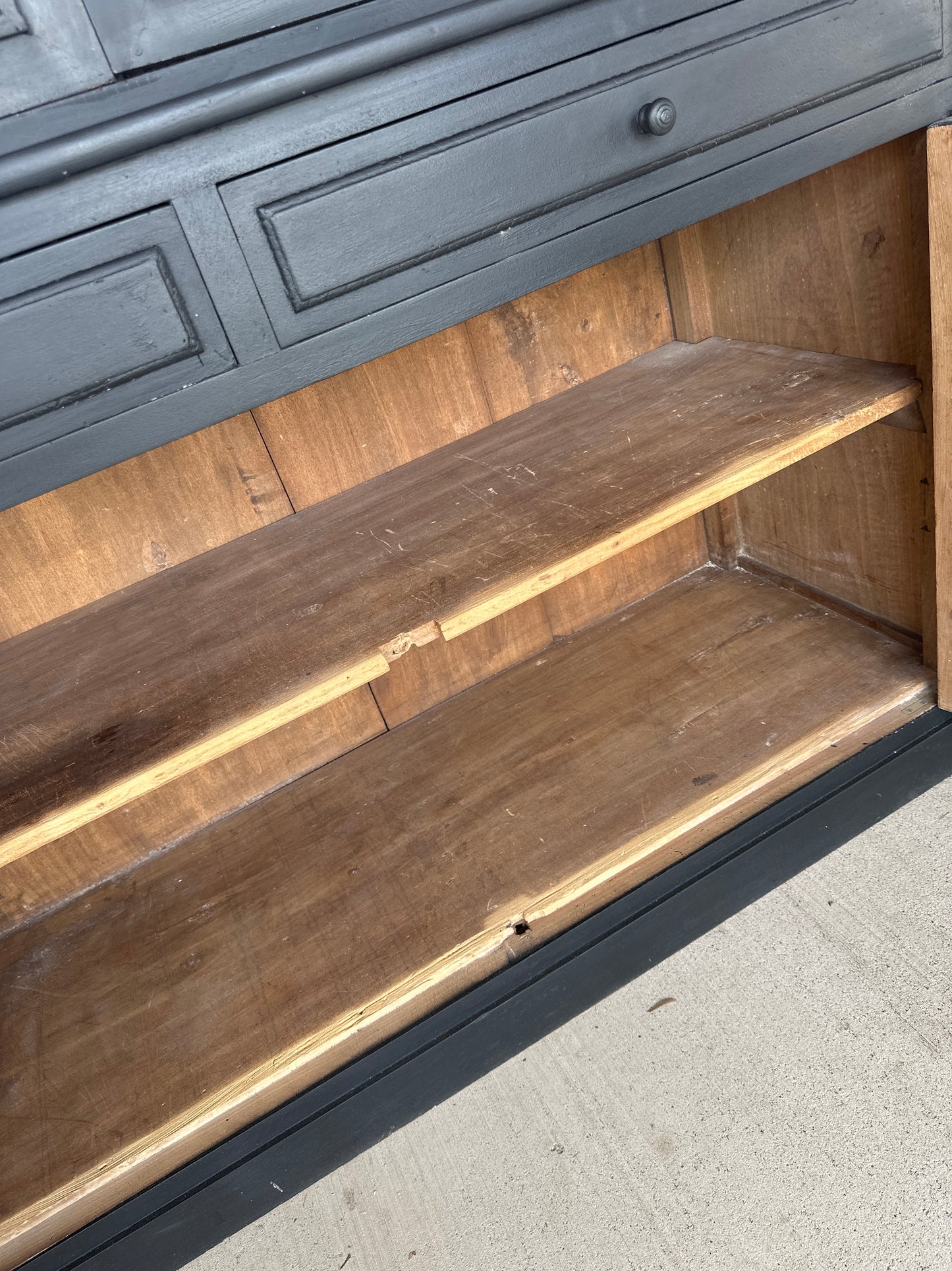 Painted Bibliotheque Notary Office Cabinet - 3 Piece