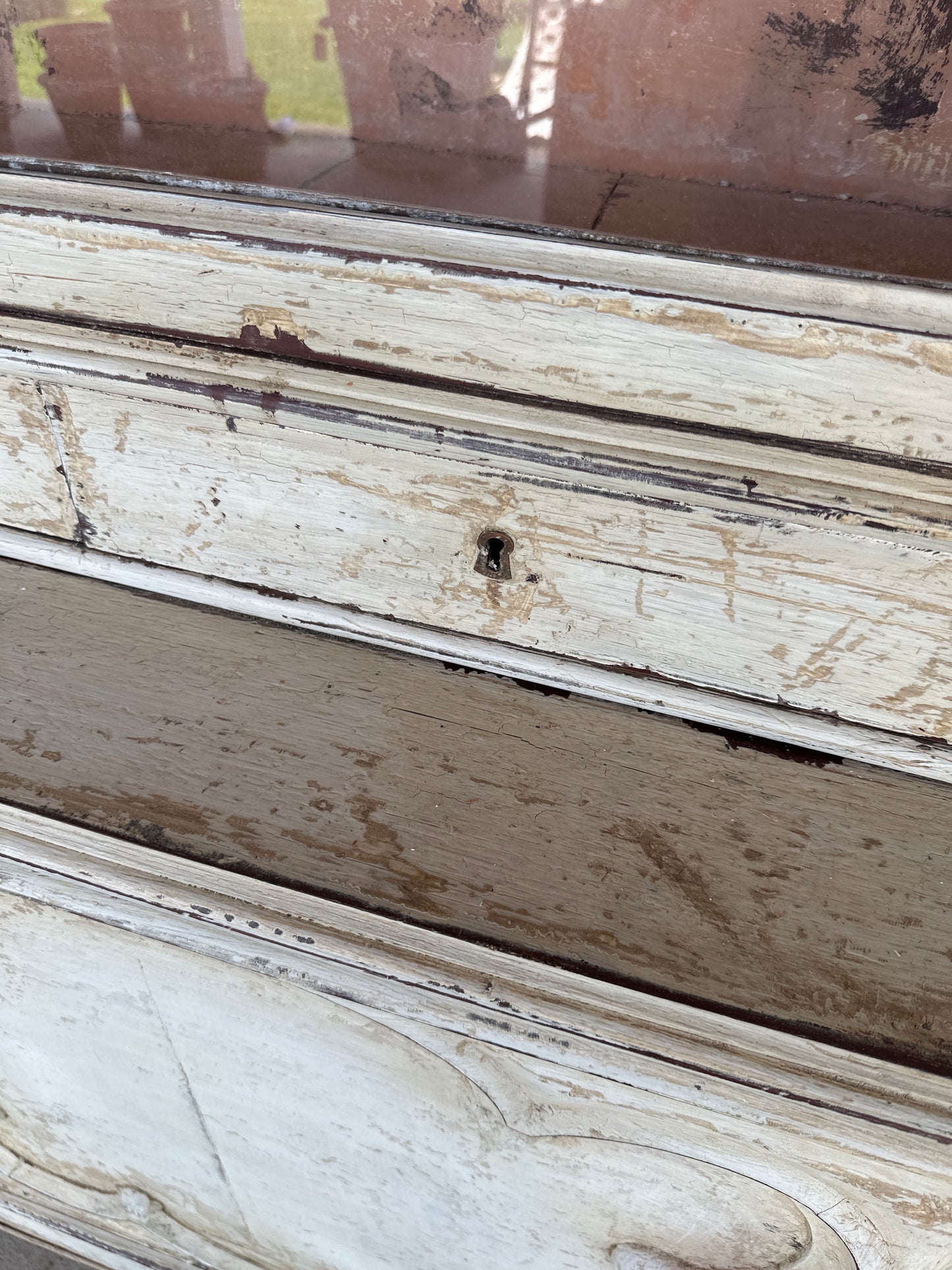 Painted Italian Walnut Cabinet