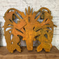 Large Pair of Antique Continental Carved Giltwood Harvest Wall Sculpture, Sold Individually