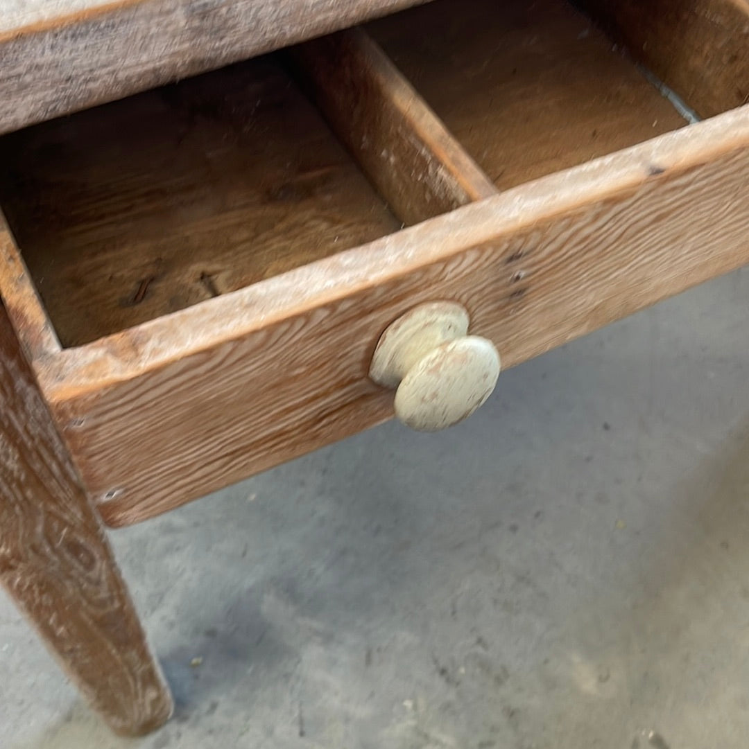 French Style Marble Top Console Table with Two Drawers