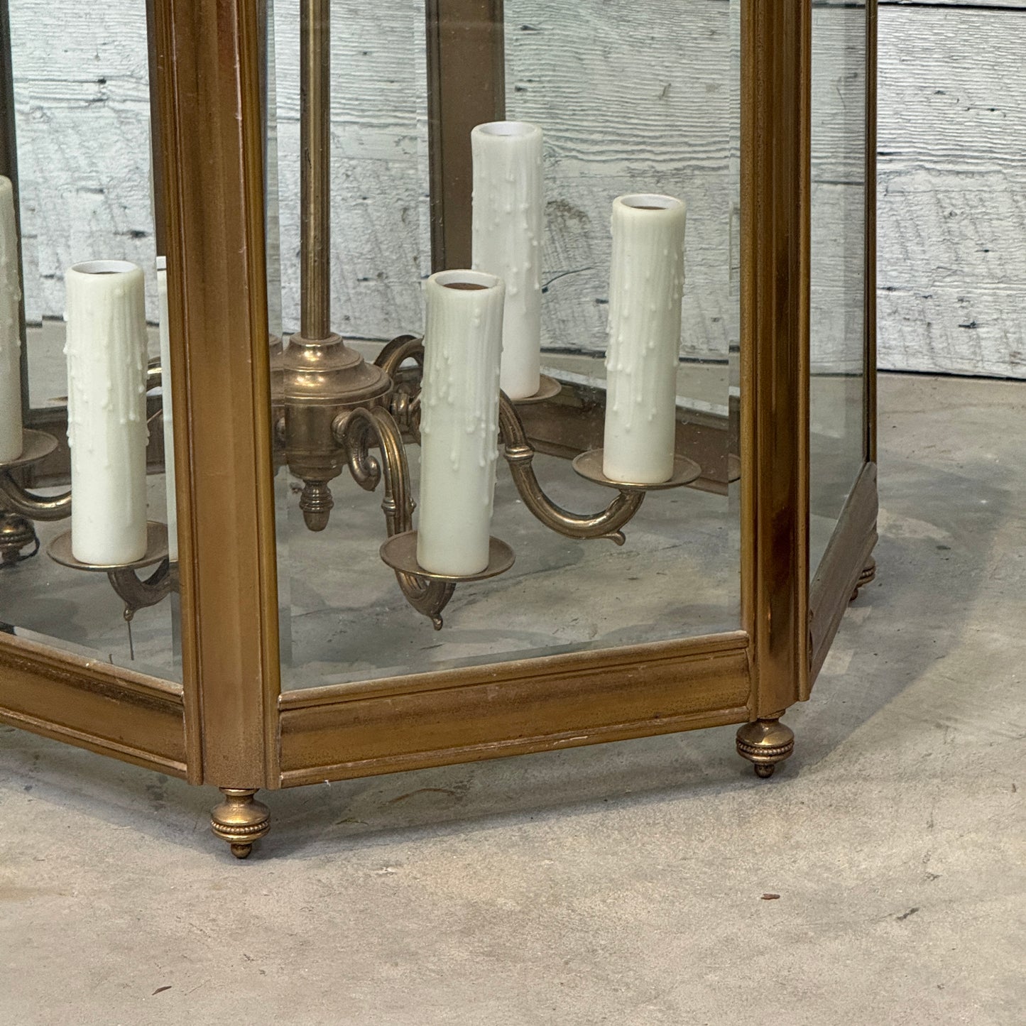 Architectural Brass Hanging Lanterns by Christopher Wray, Sold Individually
