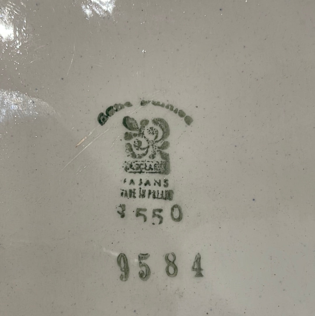 Dutch Decorative Ceramic Onion Plate Circa 1850