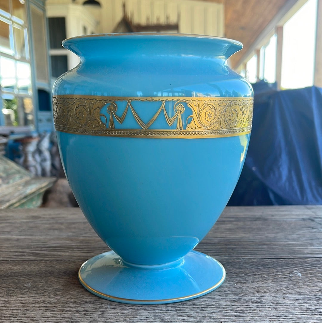 Opaline Glass Urn Vase