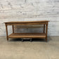 Antique Oak Barley Twisted French Drapers Table