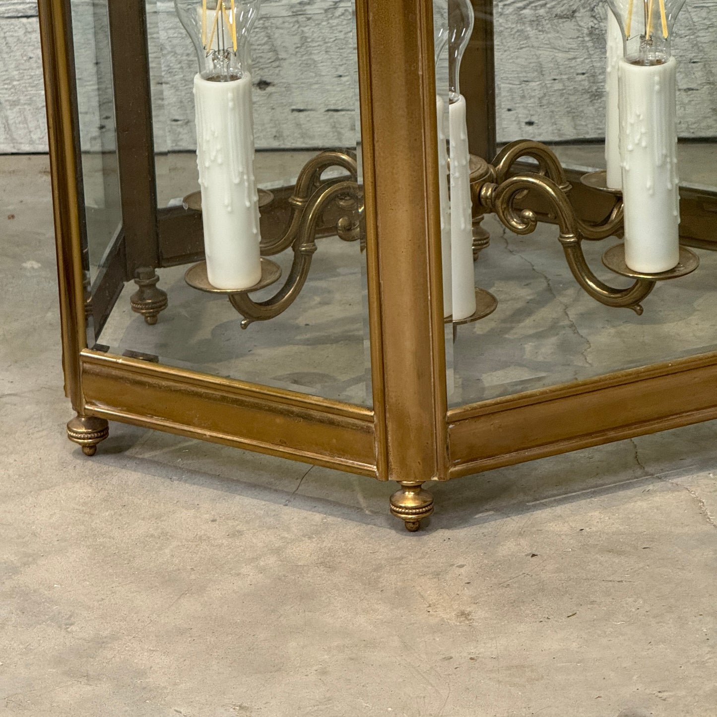 Architectural Brass Hanging Lanterns by Christopher Wray, Sold Individually