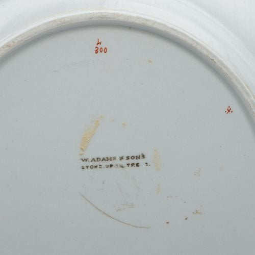 W. Adams & Sons Cobalt Ground Ironstone