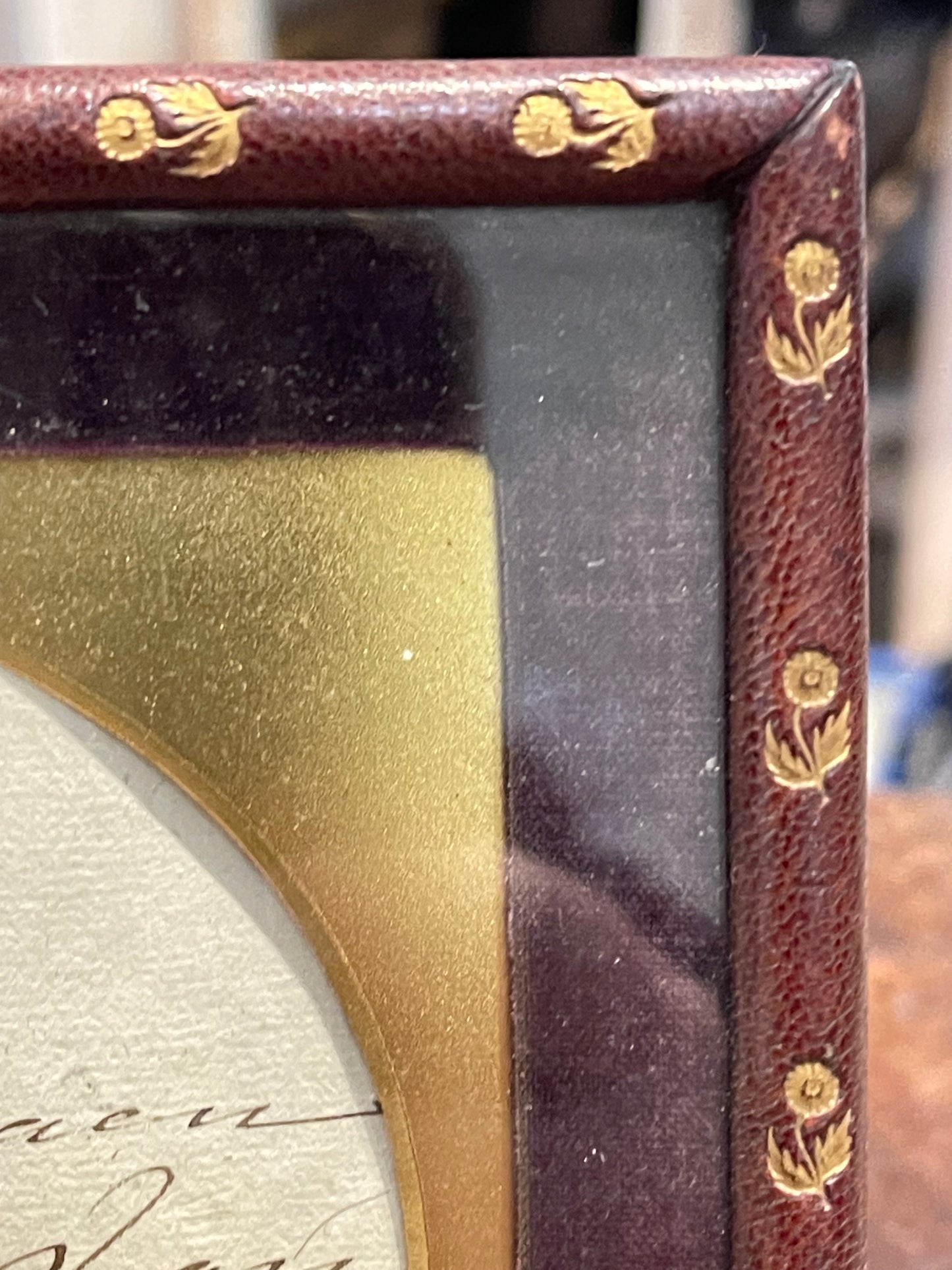 Leather with Gold Stamping Photo Frame