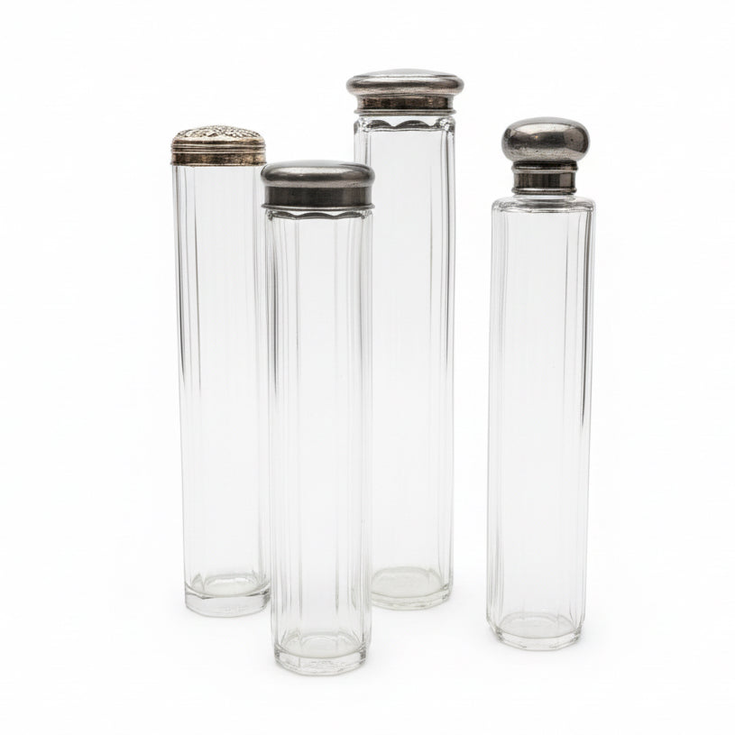 Glass Lidded Jar France - Vanity & Traveling