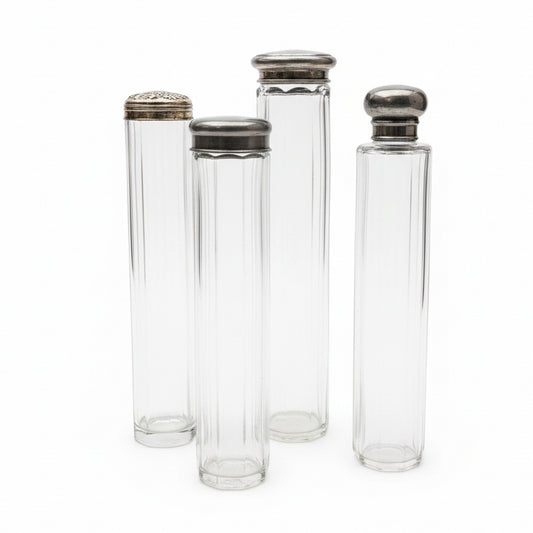 Glass Lidded Jar France - Vanity & Traveling