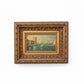 Antique European Coastal Oil Painting in Gilt Frame