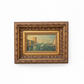 Antique European Coastal Oil Painting in Gilt Frame