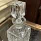 Square Cut Glass Decanter with Lid UK 1920