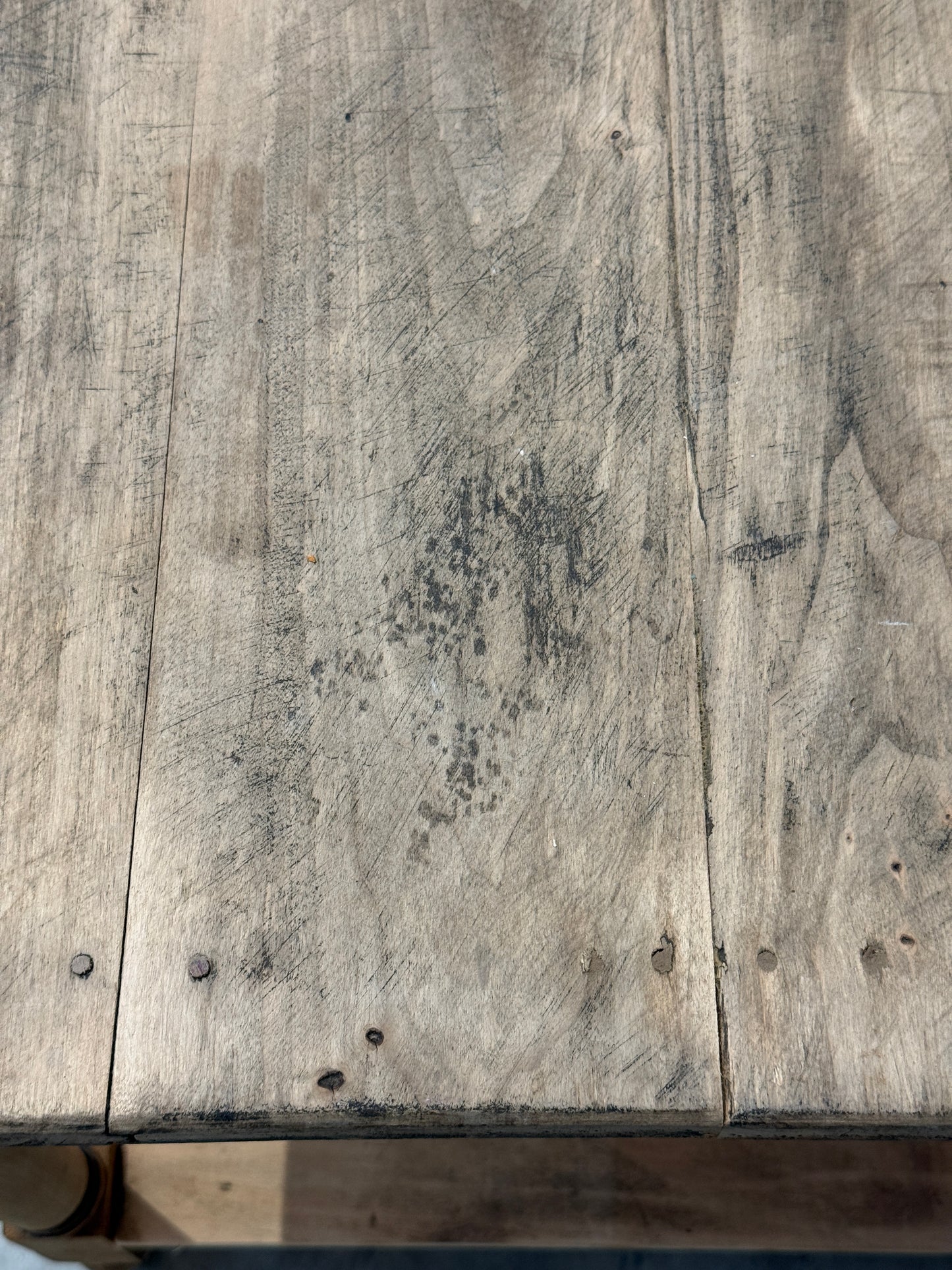 Almost 10' Long French Bleached Mid 19th Century Draper’s Table