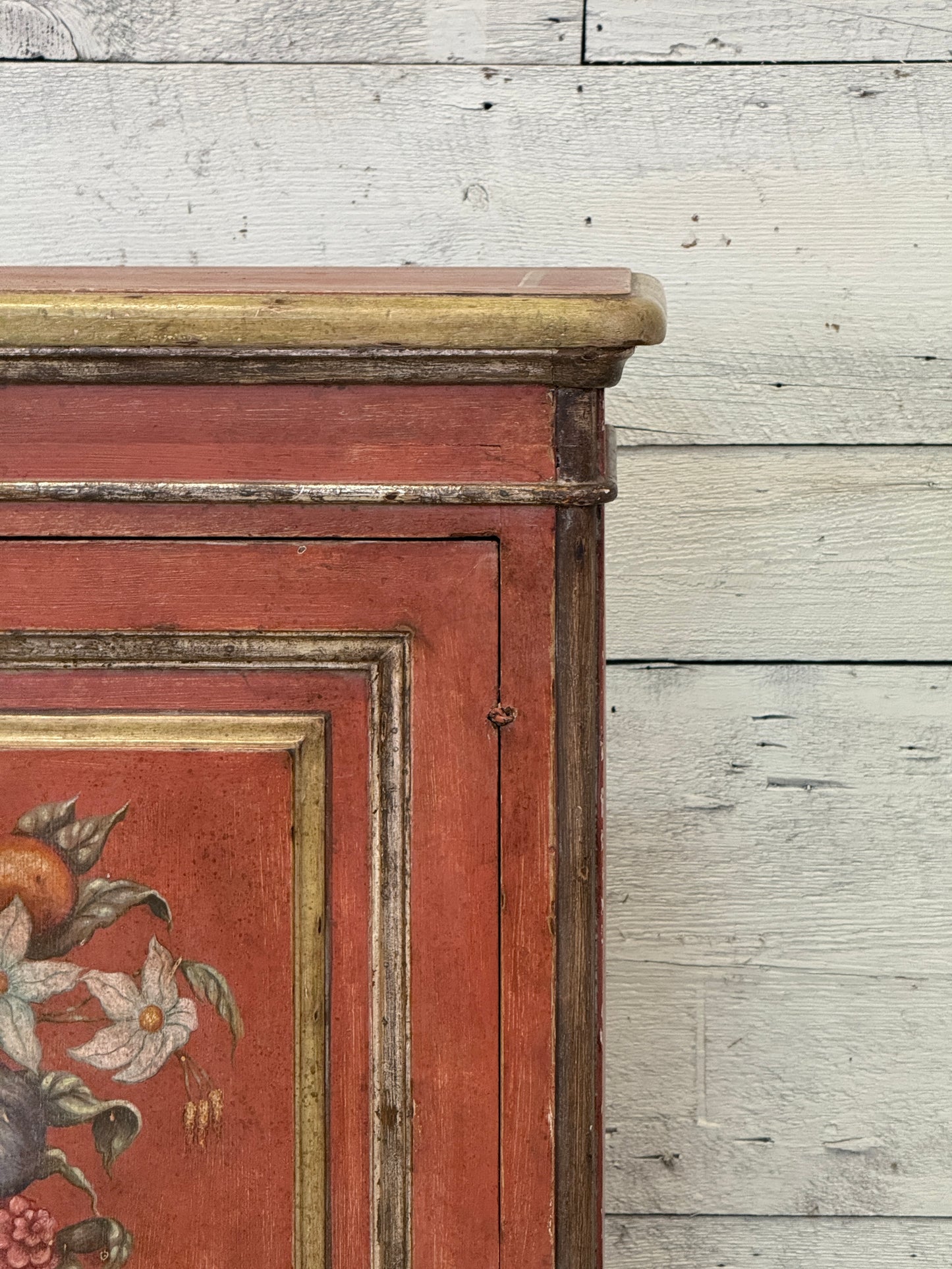 Antique Italian Original Decorative Painted Sideboard 19th Century