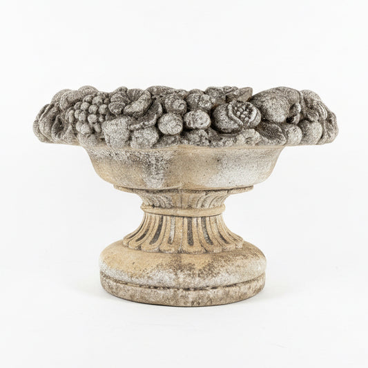 Mid Century Concrete Fruit Urn