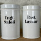 Late 19th to Early 20th Century Continental European Porcelain Apothecary Jars, Set of Ten