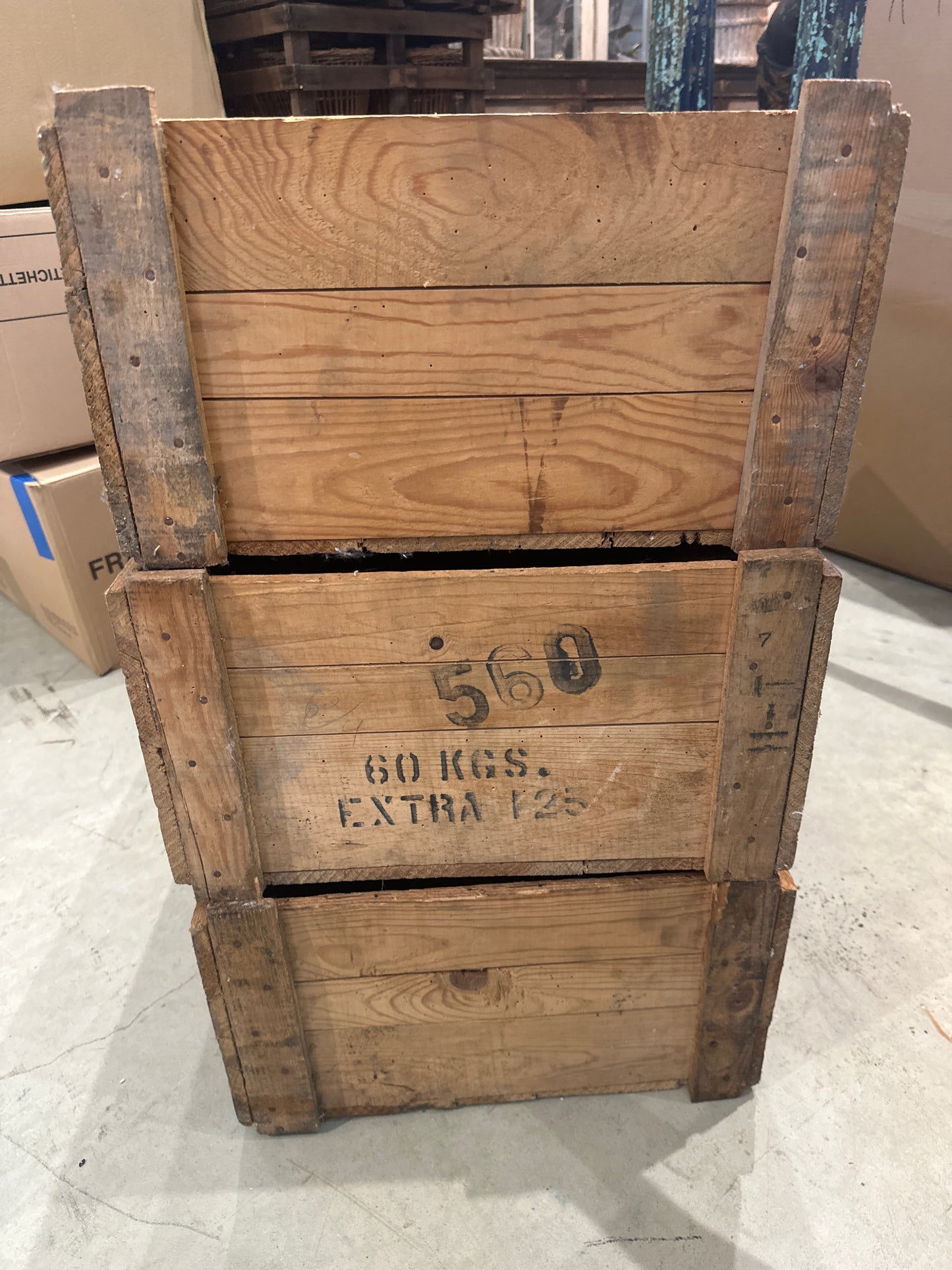 Vintage French Pine Chocolate Boxes