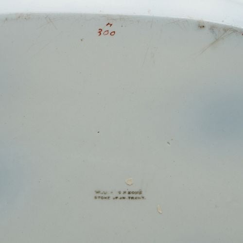W. Adams & Sons Cobalt Ground Ironstone