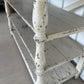 French Painted Shelf with Distressed Finish and Turned Supports
